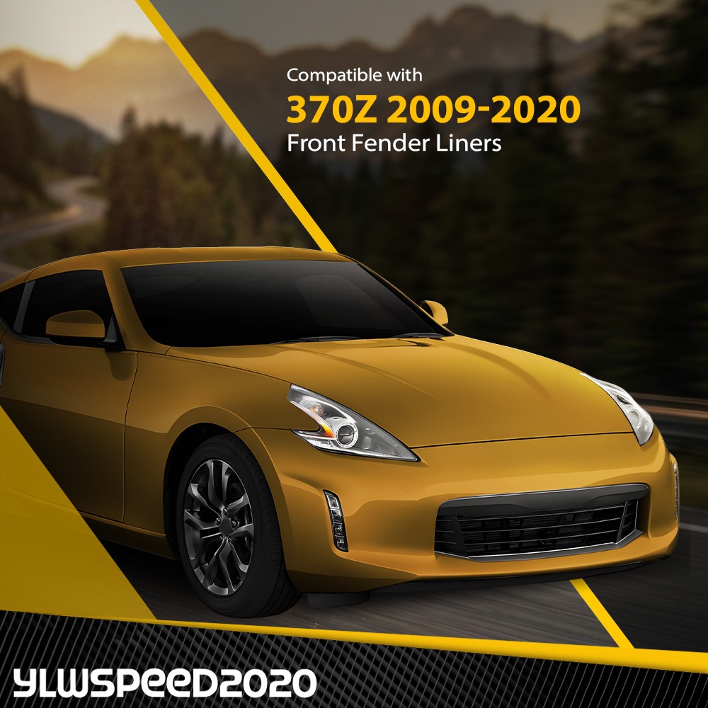 Front Driver & Passenger Side Fender Liners Set Fit For 2009-2020 Nissan 370Z