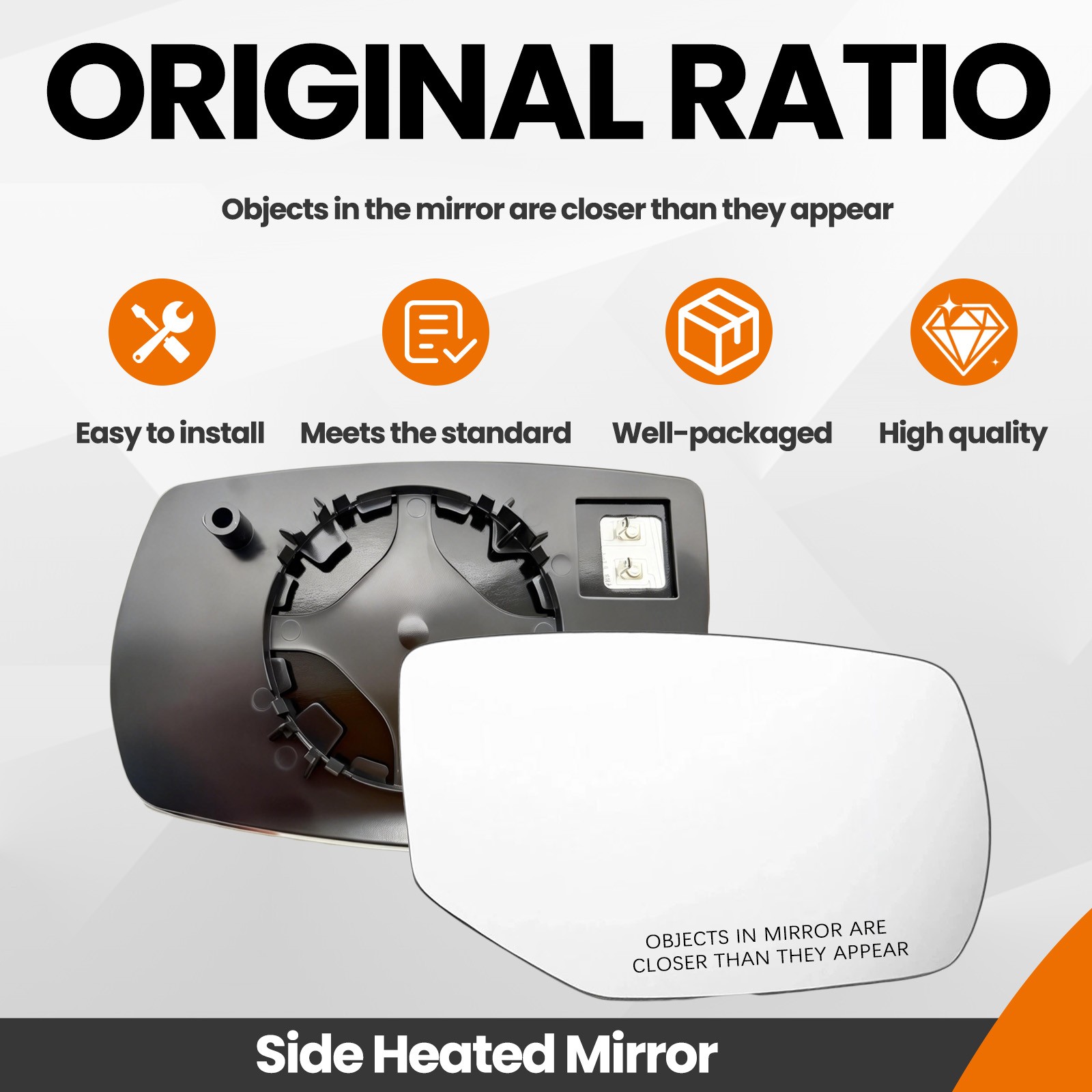 Mirror Glass Heated Passenger&Driver For 2013 2014 2015 2016-2017 Honda Accord