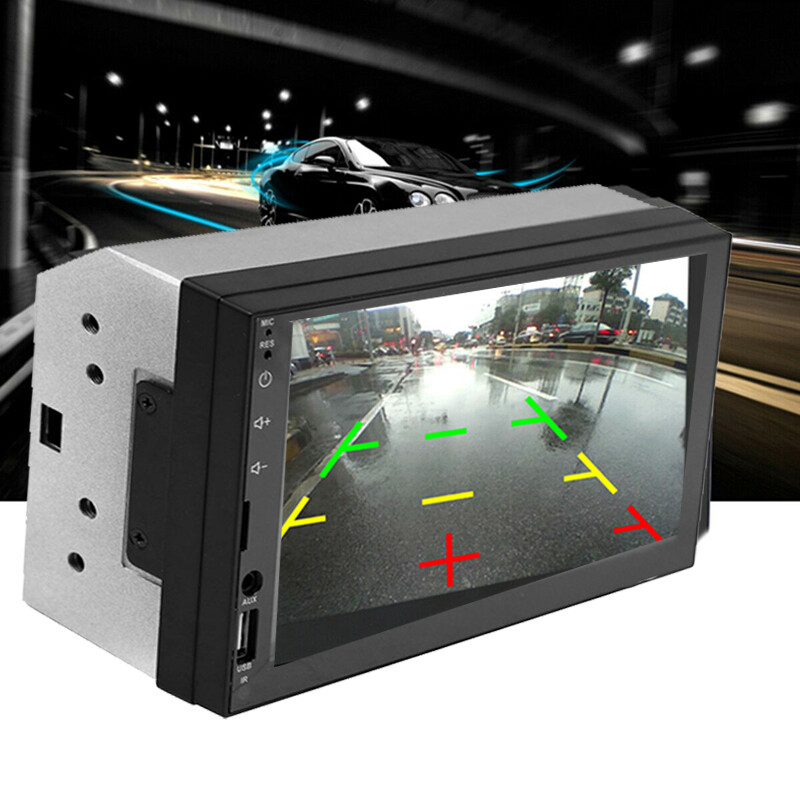 Double 2 DIN 7 inch Car MP5 Player Bluetooth HD Touch Screen Stereo FM Radio AUX