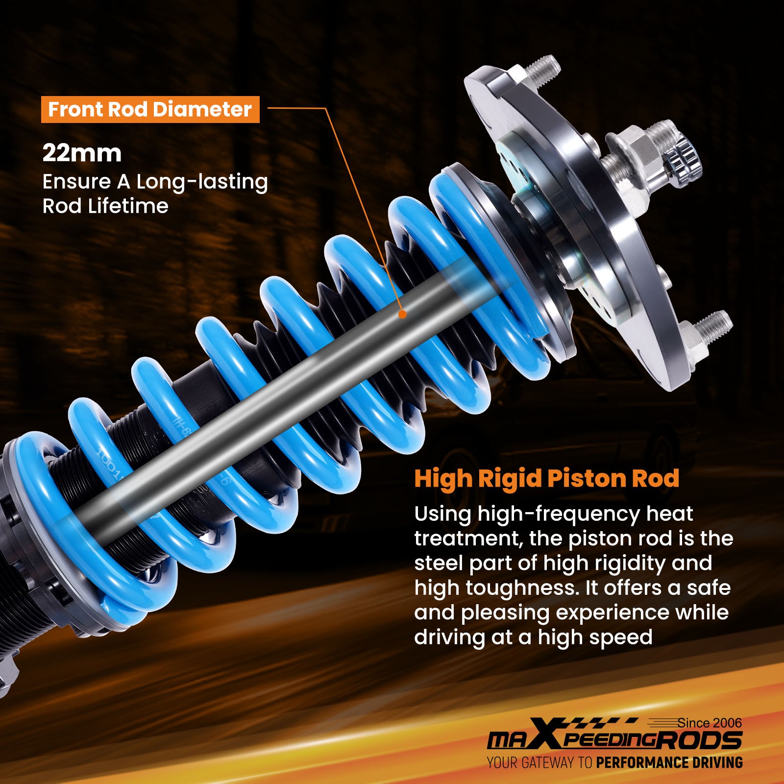 MaXpeedingrods T6 Coilovers Suspension Lowering Kit for Subaru WRX (VB) 2022+