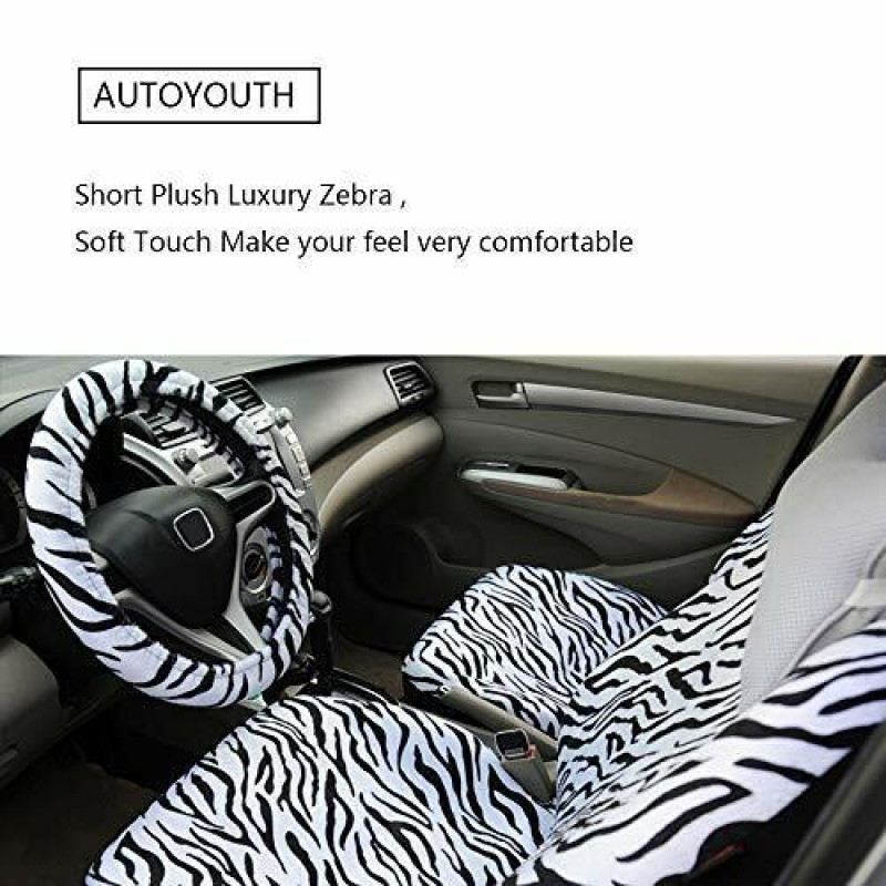 Car Seat Cover Luxury Short Plush Seat Cover + Steering Eheel Cover