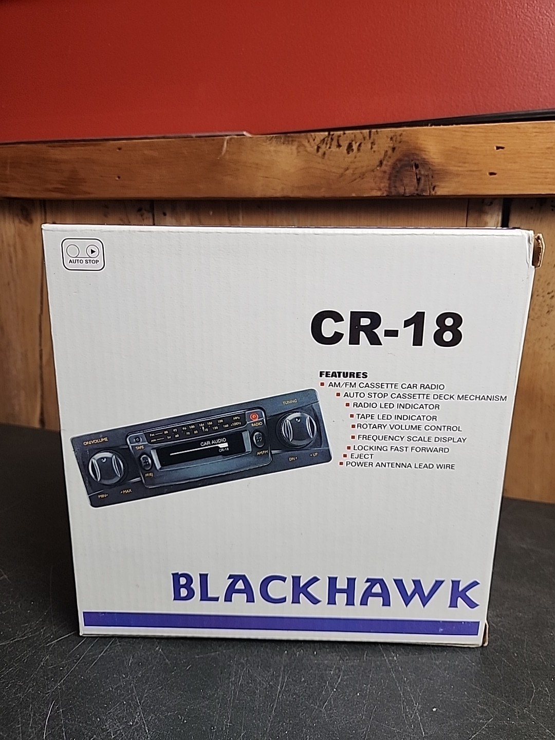 Blackhawk Cr-18 Am/fm Mono Auto Stop Cassette Car Radio