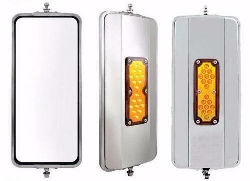 Fortpro 6 1/2″x16″ Stainless Steel West Coast Heated Mirror with Clearance LED L