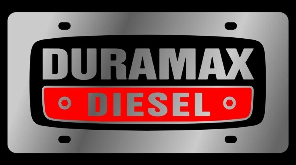 Eurosport Daytona 1309-1 Stainless License Plate Duramax Diesel Logo
