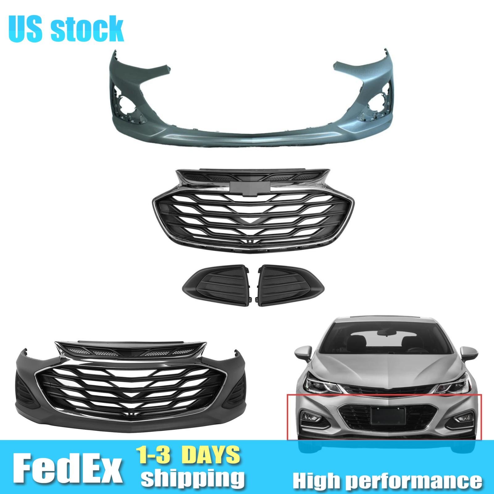 Fits 2019 2020 2021 Chevy Cruze Grille Complete Front Bumper Cover