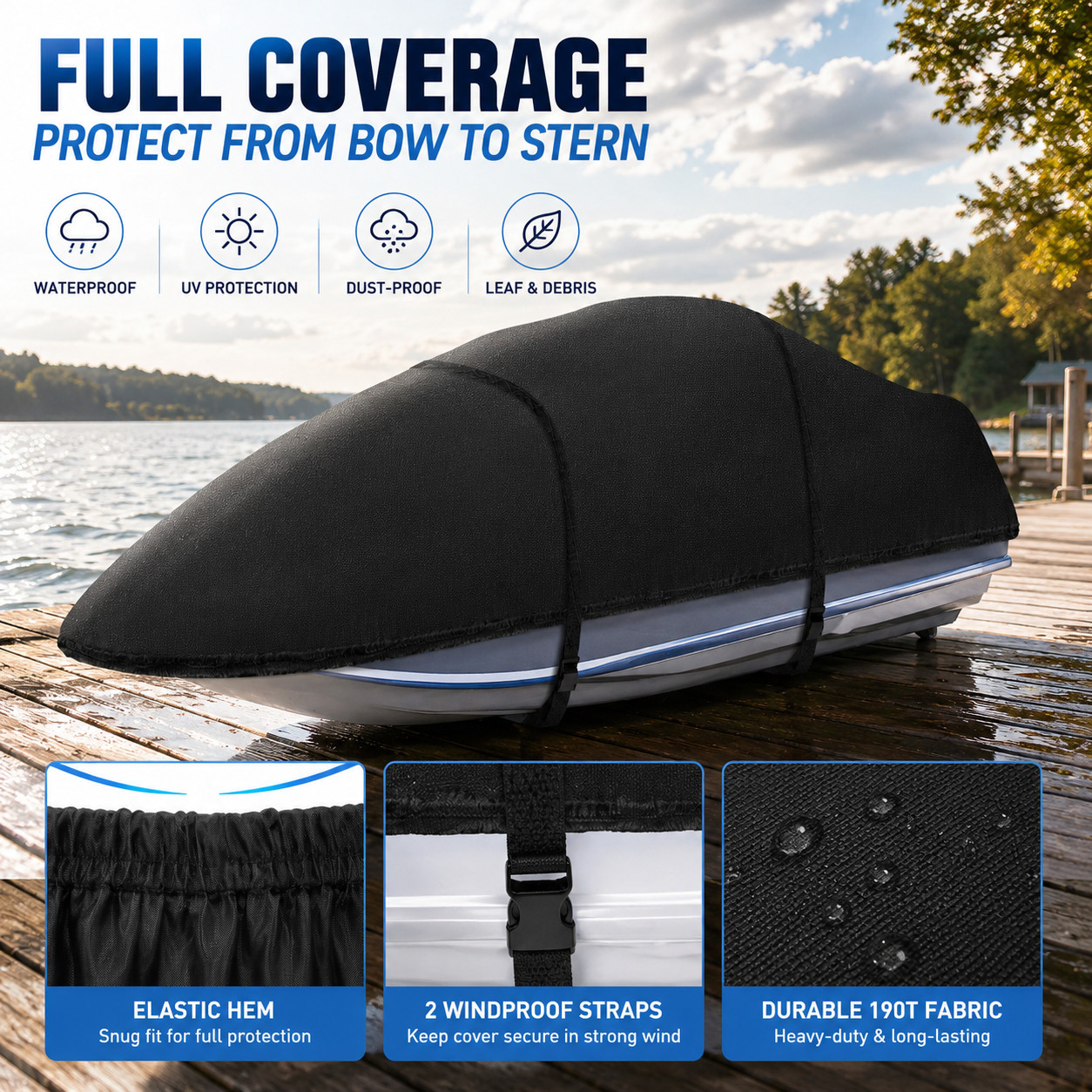 135-145″ Jet Ski Cover Waterproof UV Protect for Yamaha WaveRunner FX Cruiser HO