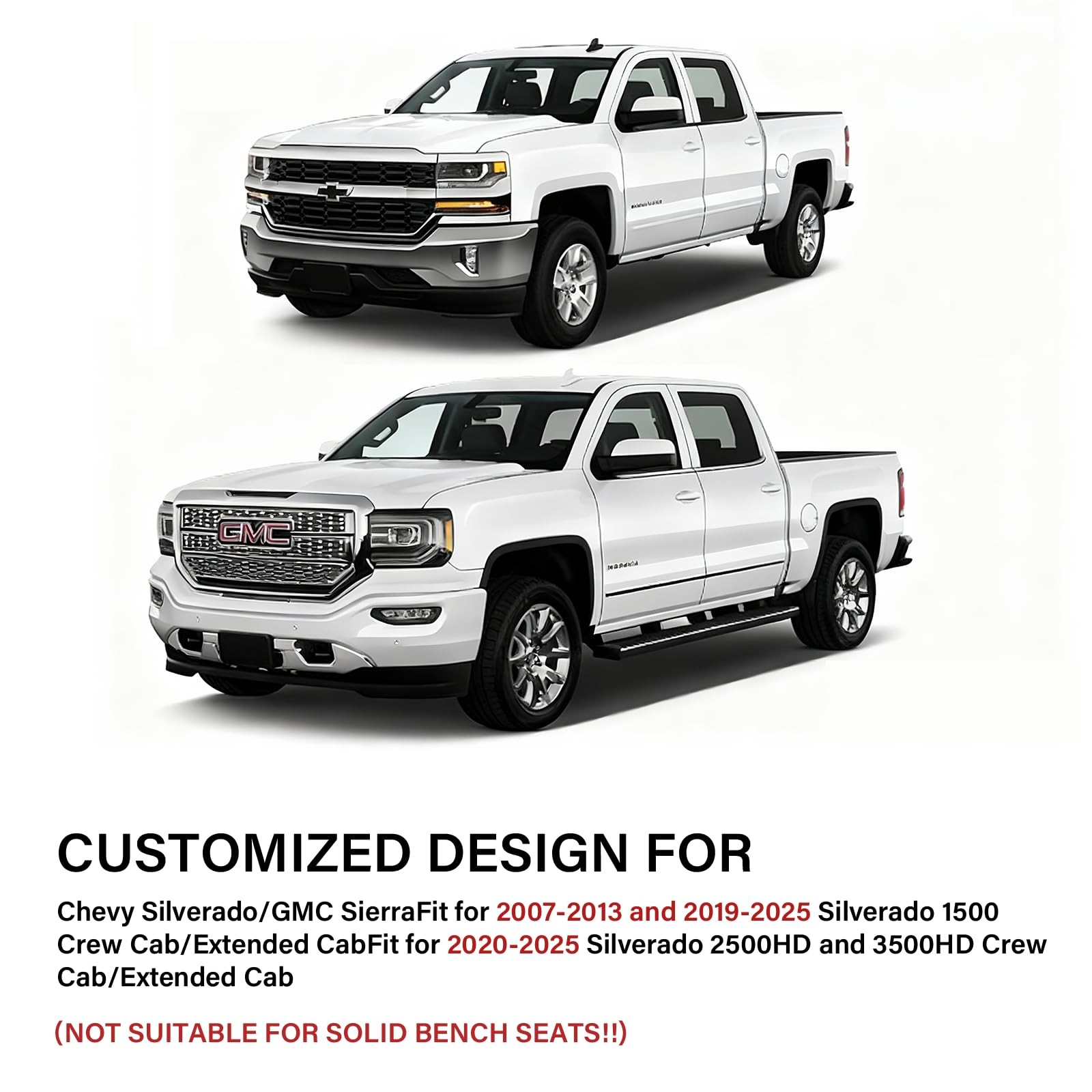 Coverado Chevy Silverado Seat Covers, Leather Car Seat Covers Custom Fit