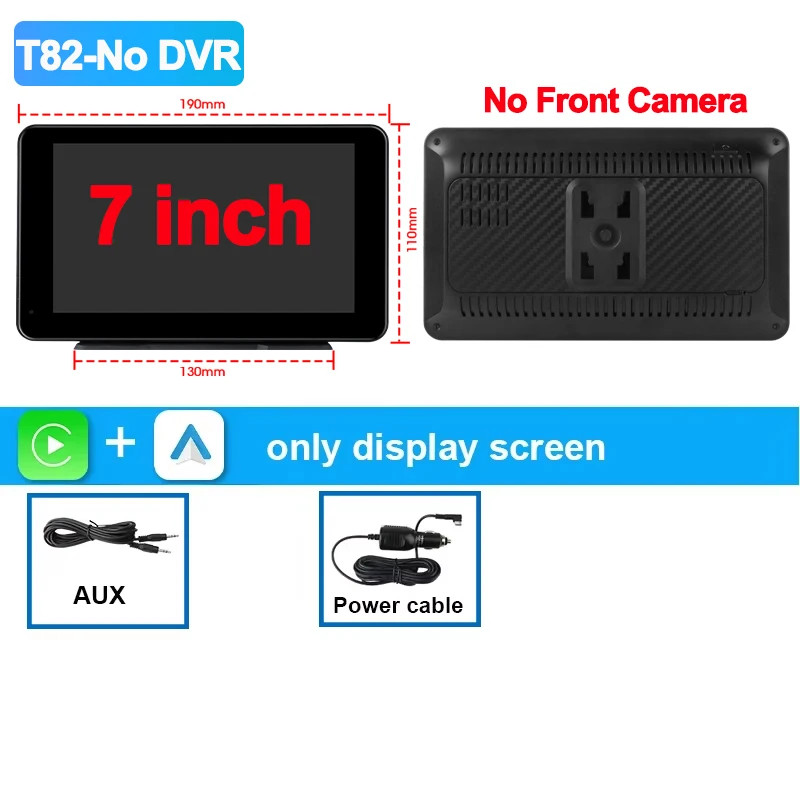 10.26″ 4K Dashcam 360° Rotating Lens Car DVR Wireless Carplay Android Auto GPS