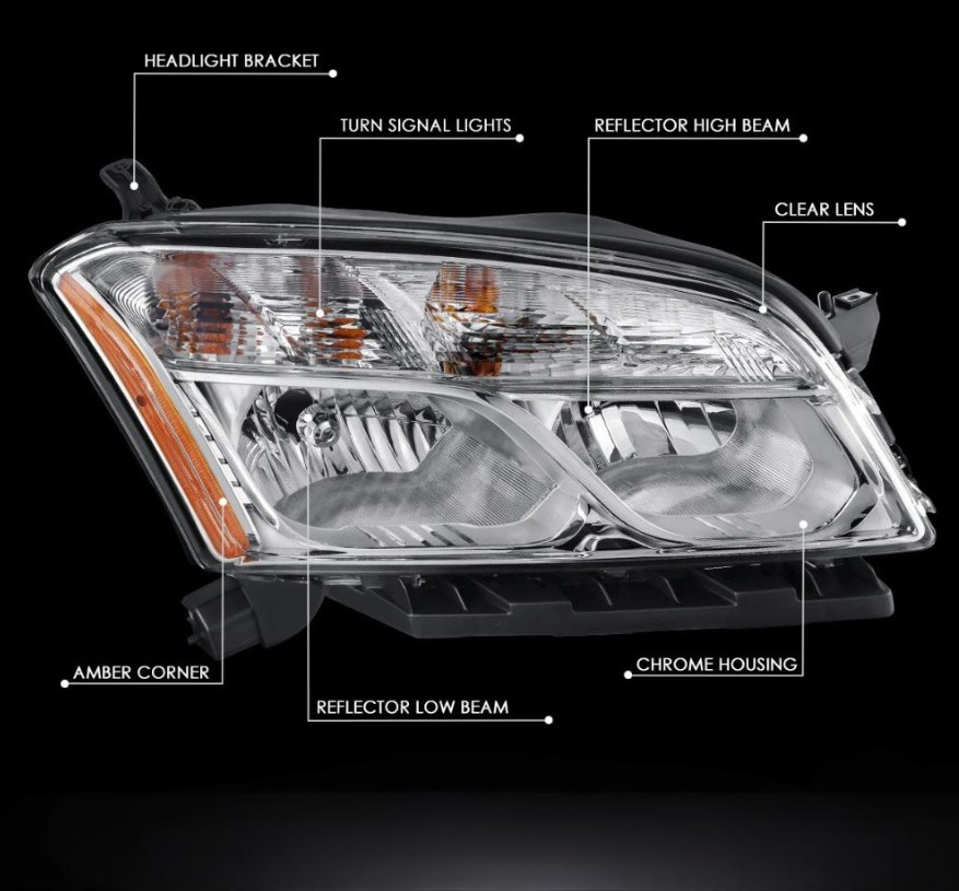 Halogen Headlight For 2013-2016 Chevrolet Trax LS W/ Blub Driver+Passenger Pair