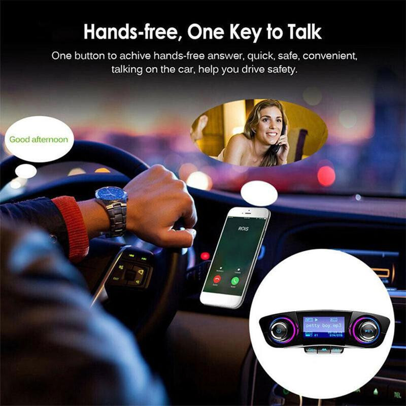 MP3 FM Transmitter Bluetooth Wireless Bluetooth 4.0 1.3in LED Screen Accessories