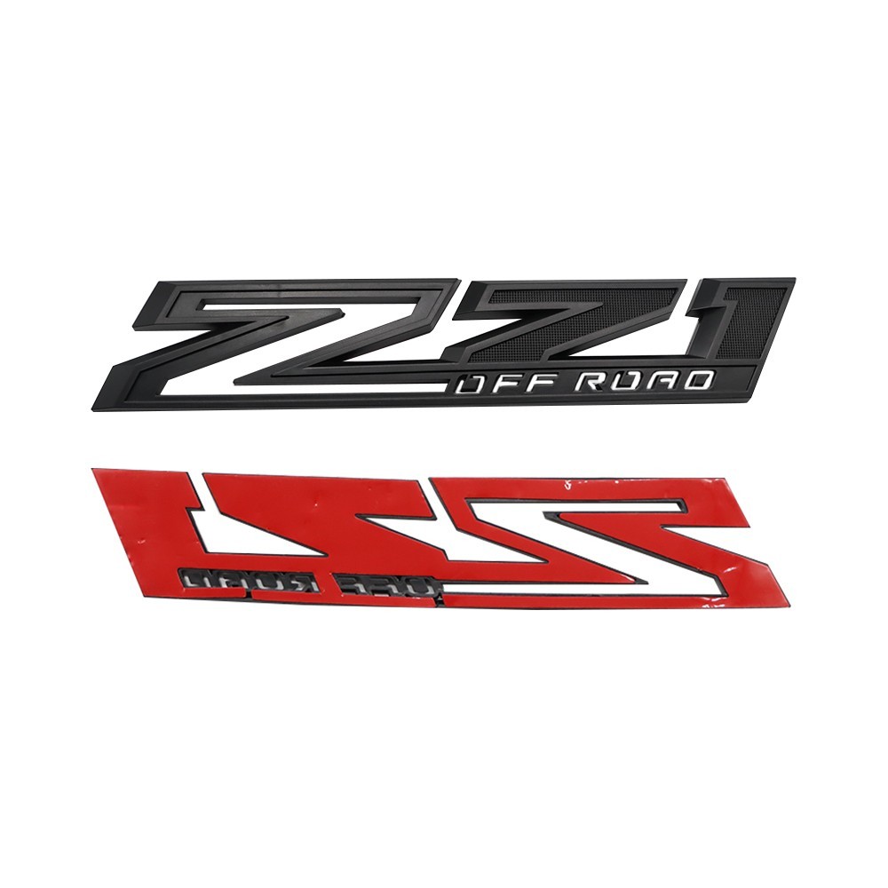 2Pcs Matte Black Z71 Emblems Fender Letter Nameplate For Silverado Z71 Off Road