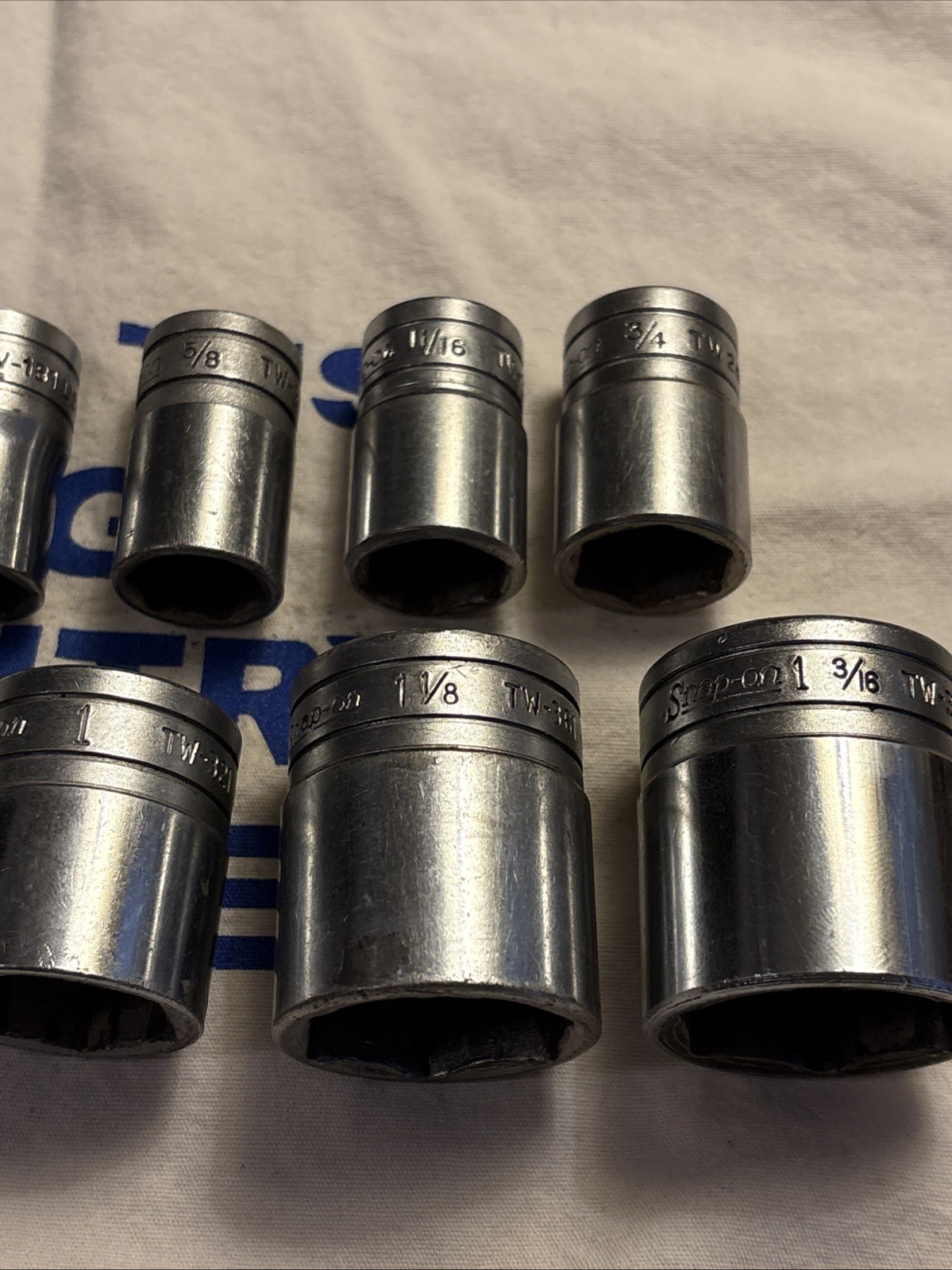 Snap-on USA 1/2″ Drive SAE 6pt 11pc Shallow Chrome Socket Set 7/16″ – 1-3/16″