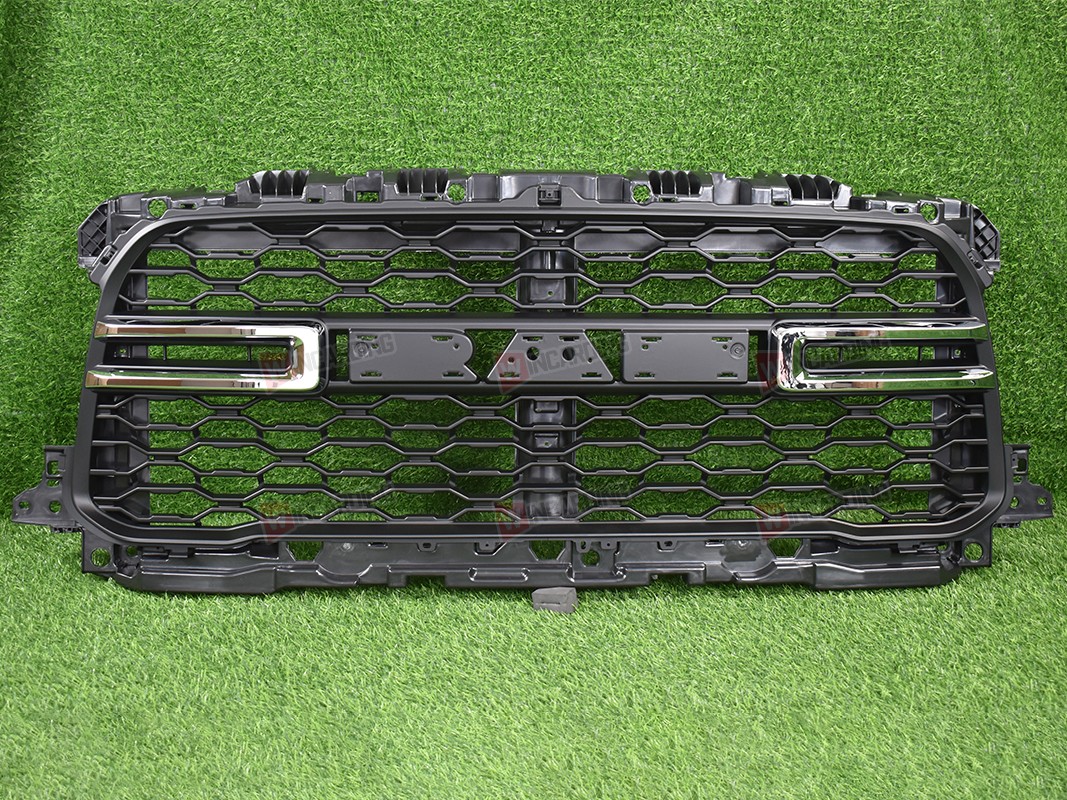 Matte Black W/Chrome Trim Front Bumper Grille For 2019-2023 2024 Ram 2500 3500