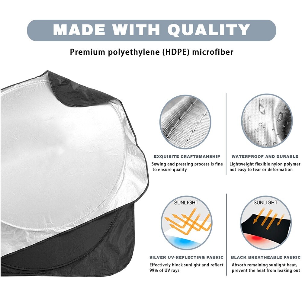 For Chrysler Accessories Car Windshield Sun Shade Heat UV Block Shield Visor
