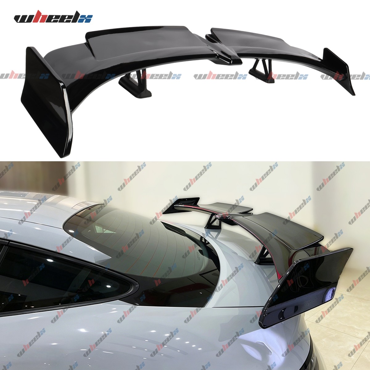 Gloss Black 57″ PRO GT Style Rear Spoiler Wing For Chevy Camaro ZL1 LT LS RS SS
