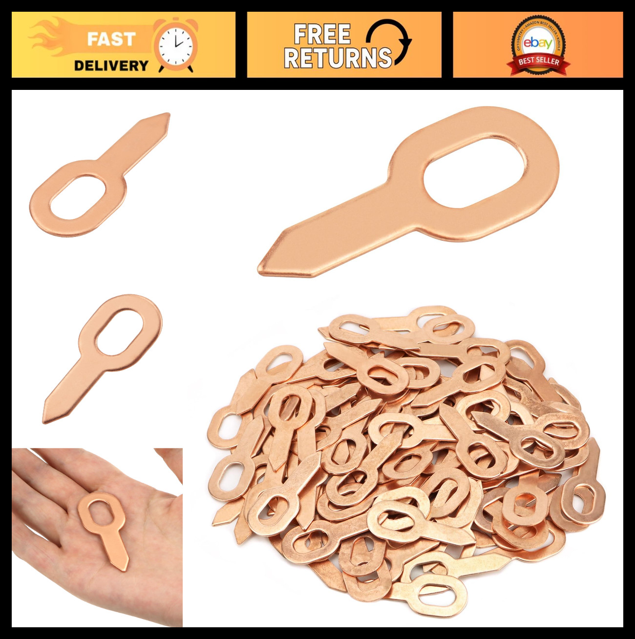100 Pcs Dent Puller Rings – Metal Washer Set for Auto Body Repair & Welding Tool