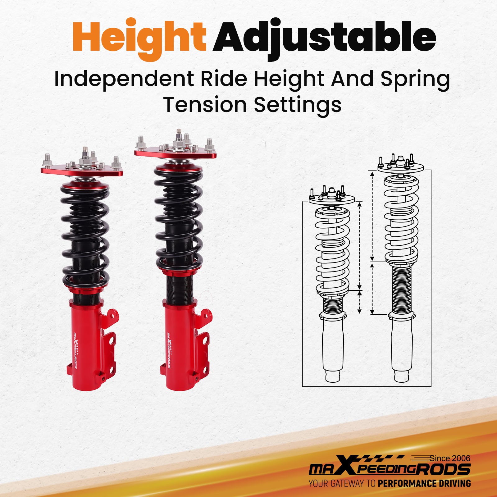 MaXpeedingrods 24 Level Coilovers Suspension Kit for Mitsubishi Eclipse 06-12