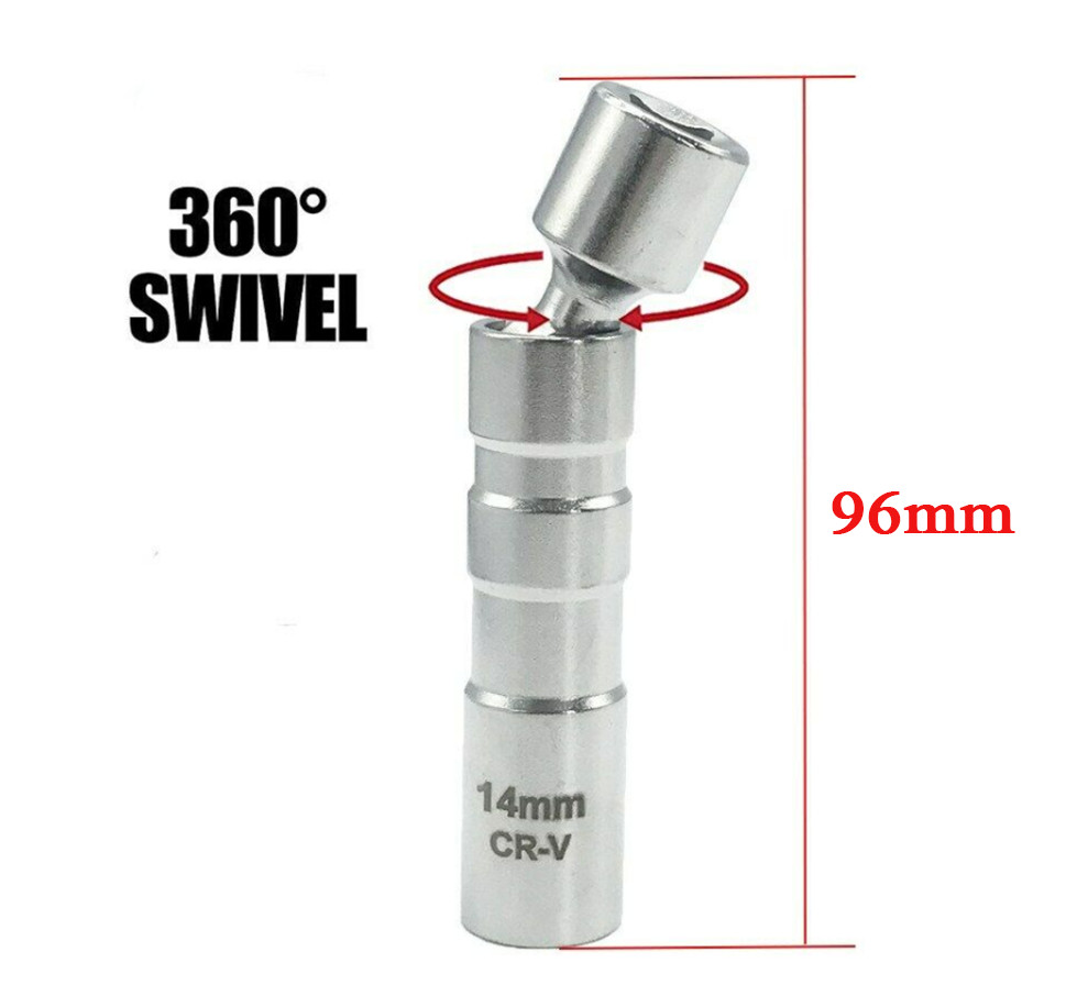 1X 14mm 3/8″ Drive Magnetic Chrome Vanadium Steel Spark Plug Sleeve Removal Tool