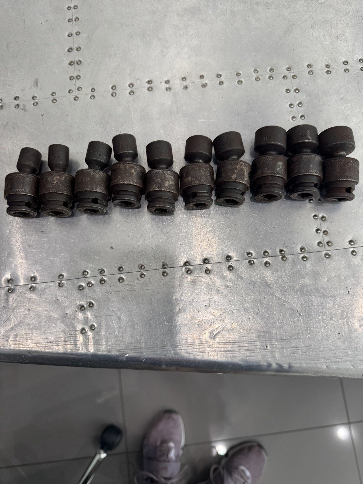 Expert 3/8” Drive 12 pc. Metric Impact Swivel Socket Set 10mm To 19mm