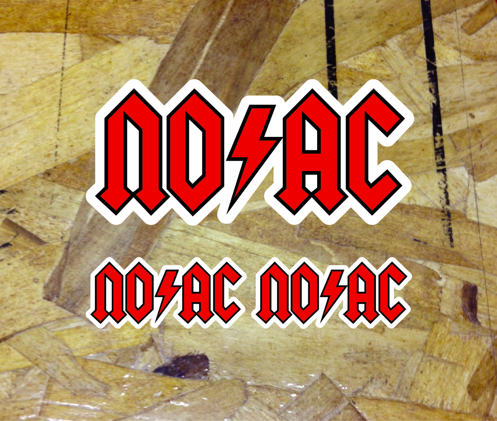 NO AC Funny ACDC AC/DC Parody Style Bumper Window Car Decal Sticker 4″ -3 for 1