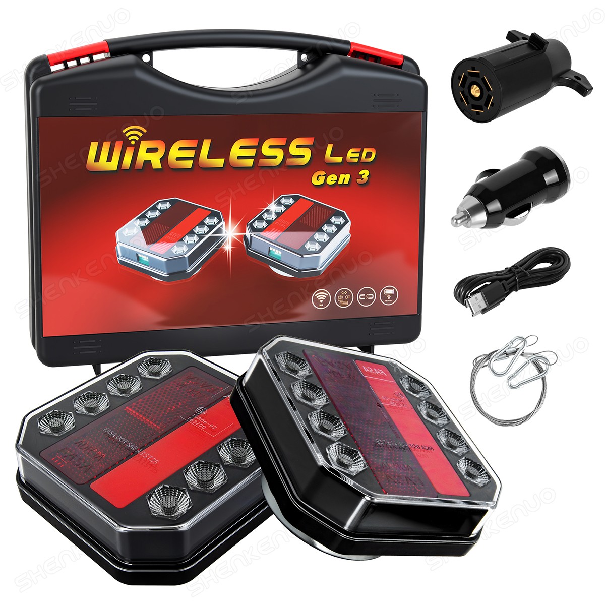 LED Magnetic Wireless Rechargeable Trailer Lights IP65 Waterproof | Trucks & RVs