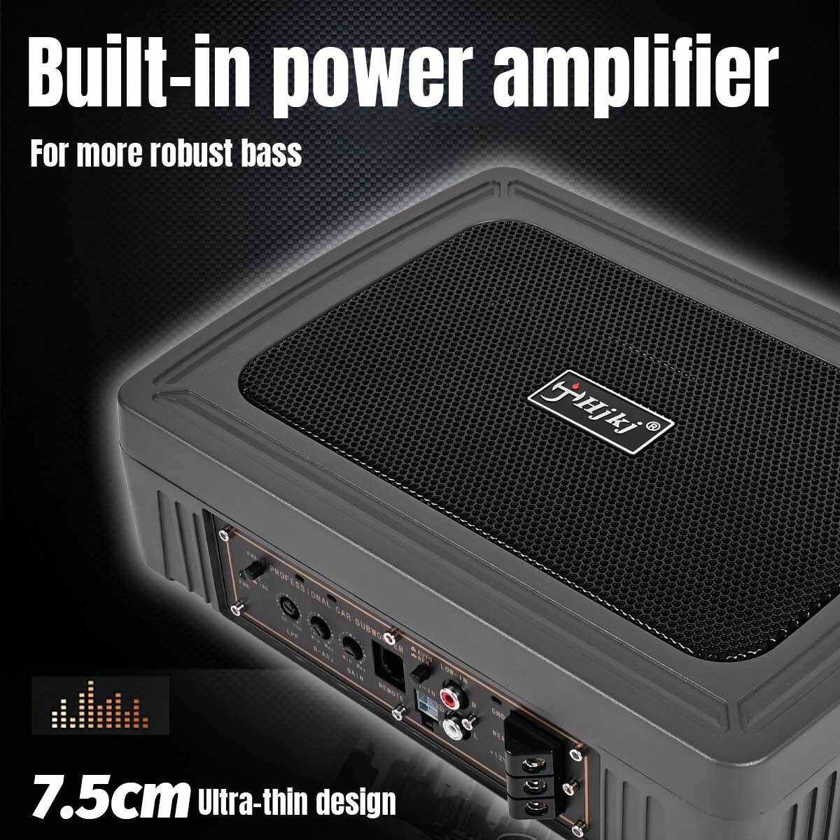 2pcs 1200W Active Under seat Car Bass Box Audio Subwoofer Sub Speaker Amplifier