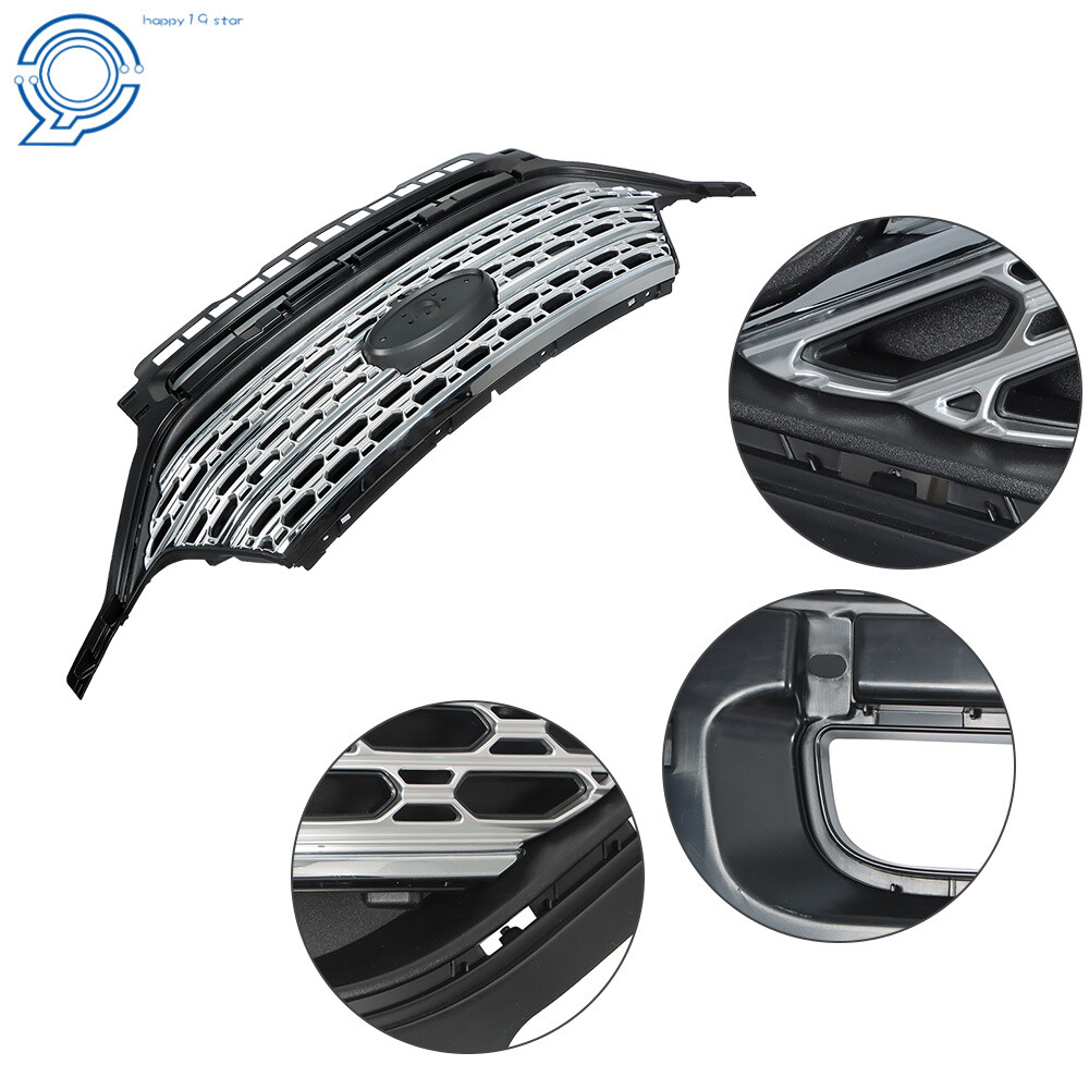 Front Grille ABS Plastic Fit For 2020 2021 Ford Explorer Limited / Platinum