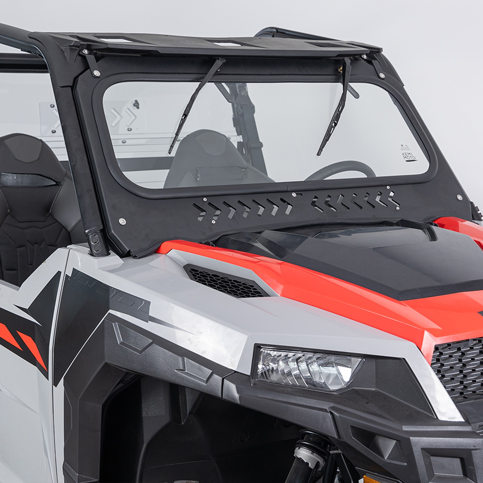 UTV Glass Windshield W/ Vents+ Dual Manual Wipers for Polaris General XP 1000 4