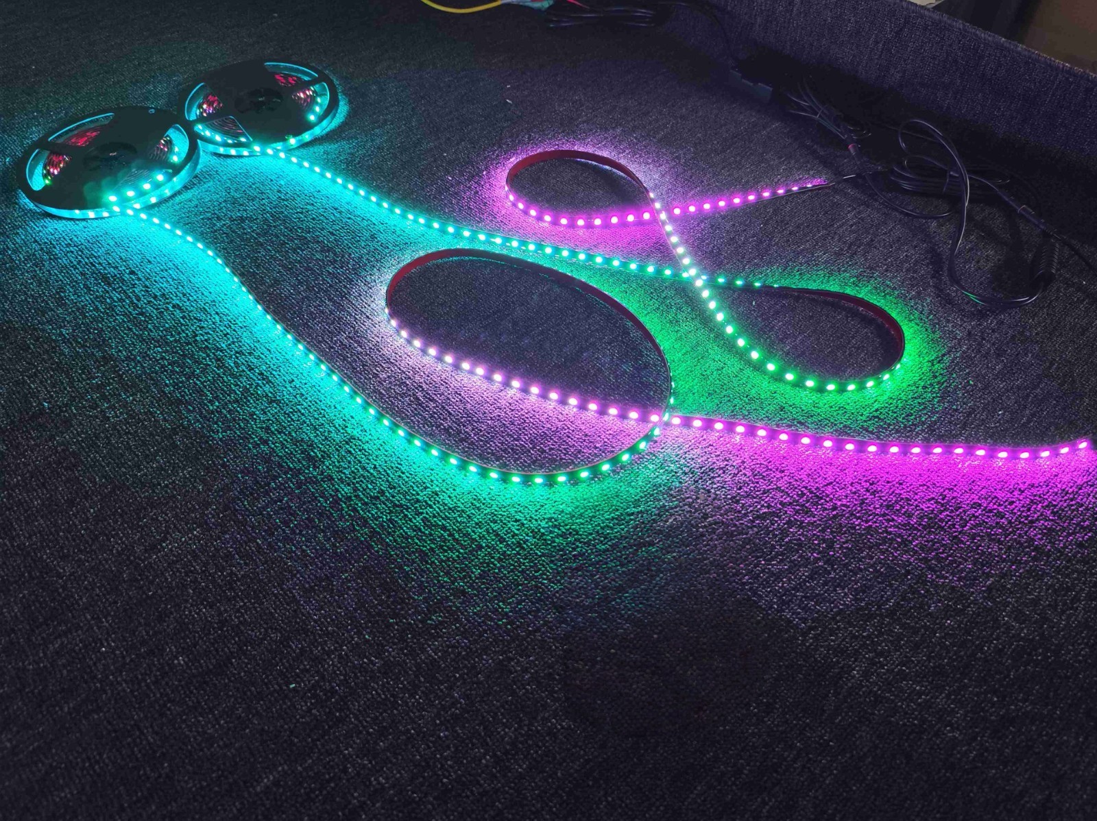 IP65 Dream Chasing Flowing 300LEDs Strips Lights 5Meters x2PCS Remote APP Kit