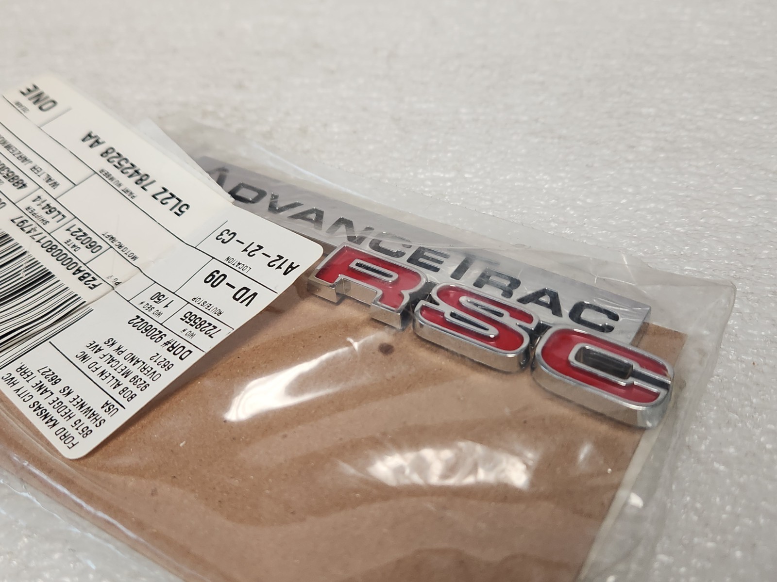 NEW OEM Ford Expedtion Explorer Rear Chrome “ADVANCE TRAC RSC” NAMEPLATE Emblem
