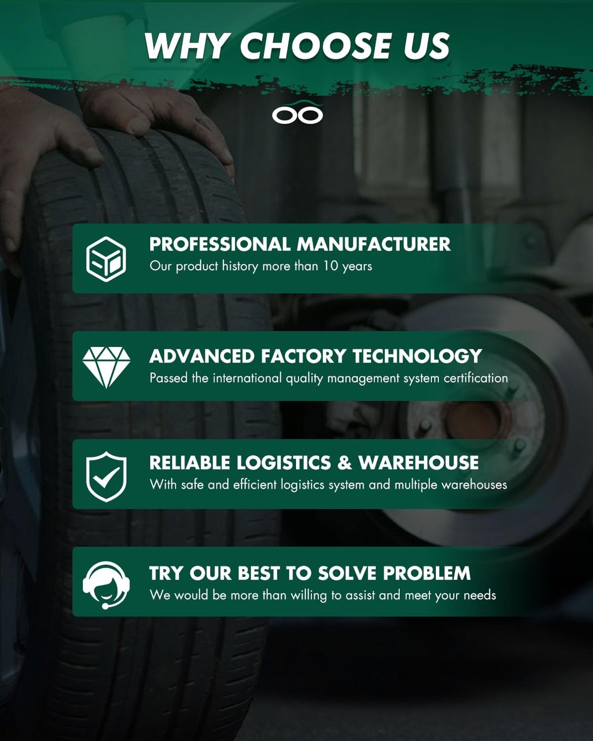 SCITOO D465 Front Ceramic Brake Pads As Pictures Shown, Shown