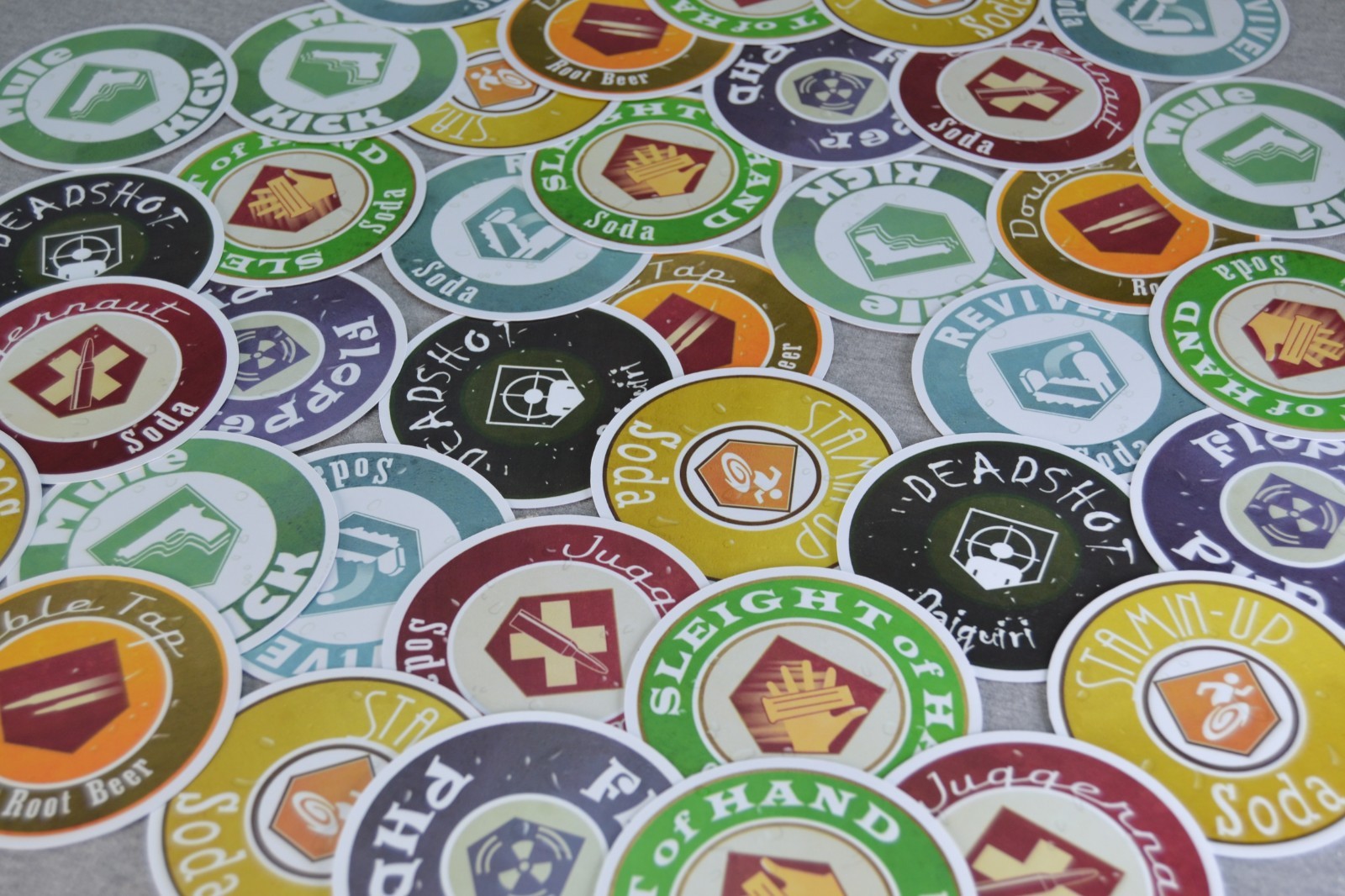 Call of Duty Zombies Perk-a-Cola Stickers – Glossy Waterproof Decals (Bundle)
