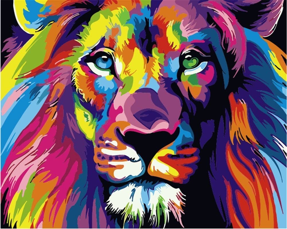 Lion Abstract Art Self-adhesive Vinyl Decal