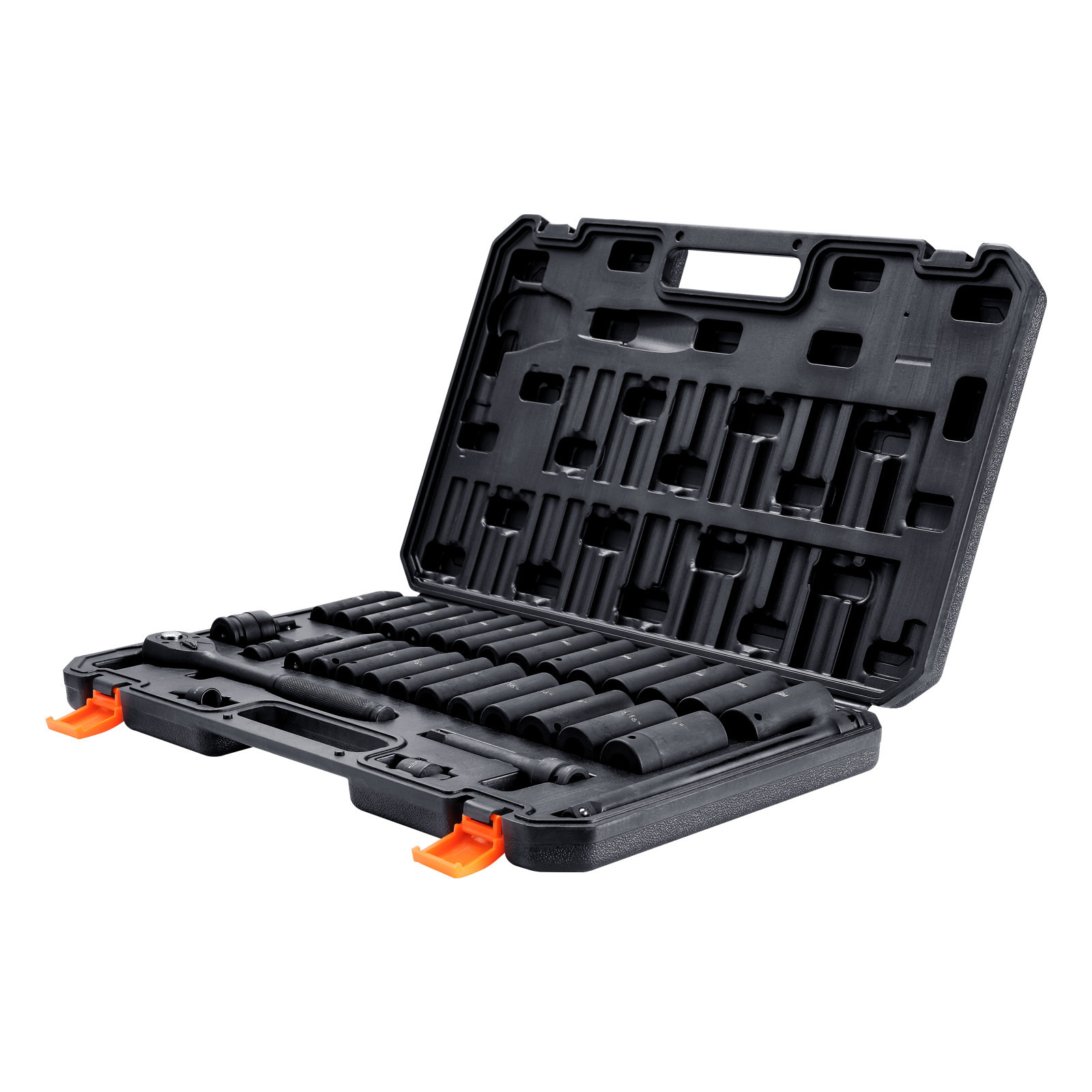 VEVOR Impact Sockets Set 33pcs 6-Point 1/2in Drive Bit Ratchet Tool Kit Case