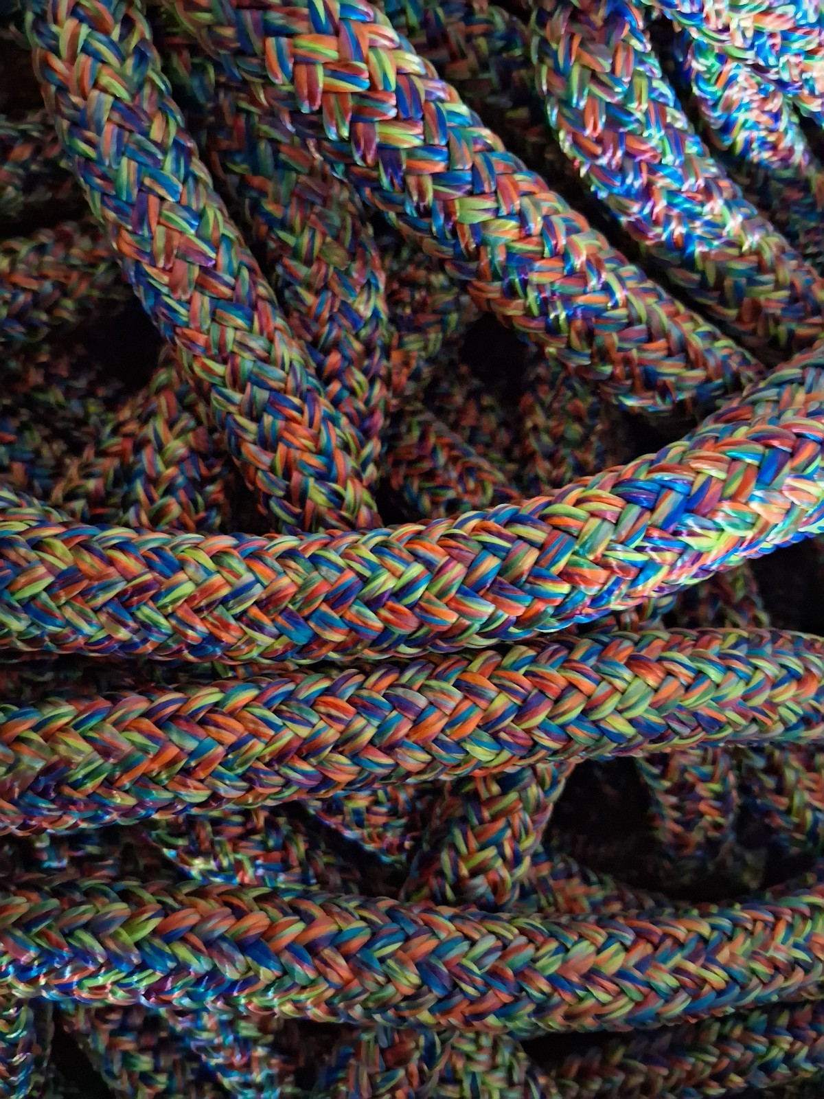 9/16 x 200 ft. Double Braid-Yacht Braid Polyester Rope. Rainbow Blend