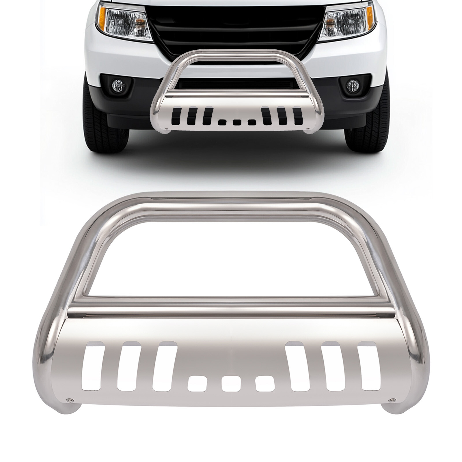 For Honda 2003-08 Pilot/2006-14 Ridgeline Bull Bar Push Bumper Grille Guard 3″