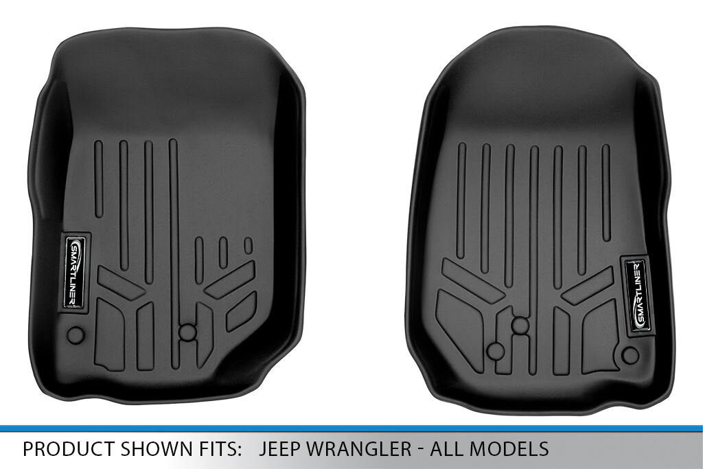 SMARTLINER Custom Fit Floor Mat Liner Set For 2007-2013 Jeep Wrangler