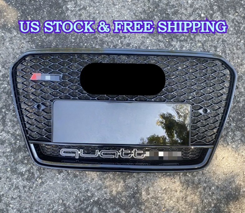 RS5 Style Front Honeycomb Grill Mesh For Audi A5 S5 B8.5 2012-2016 US STOCK