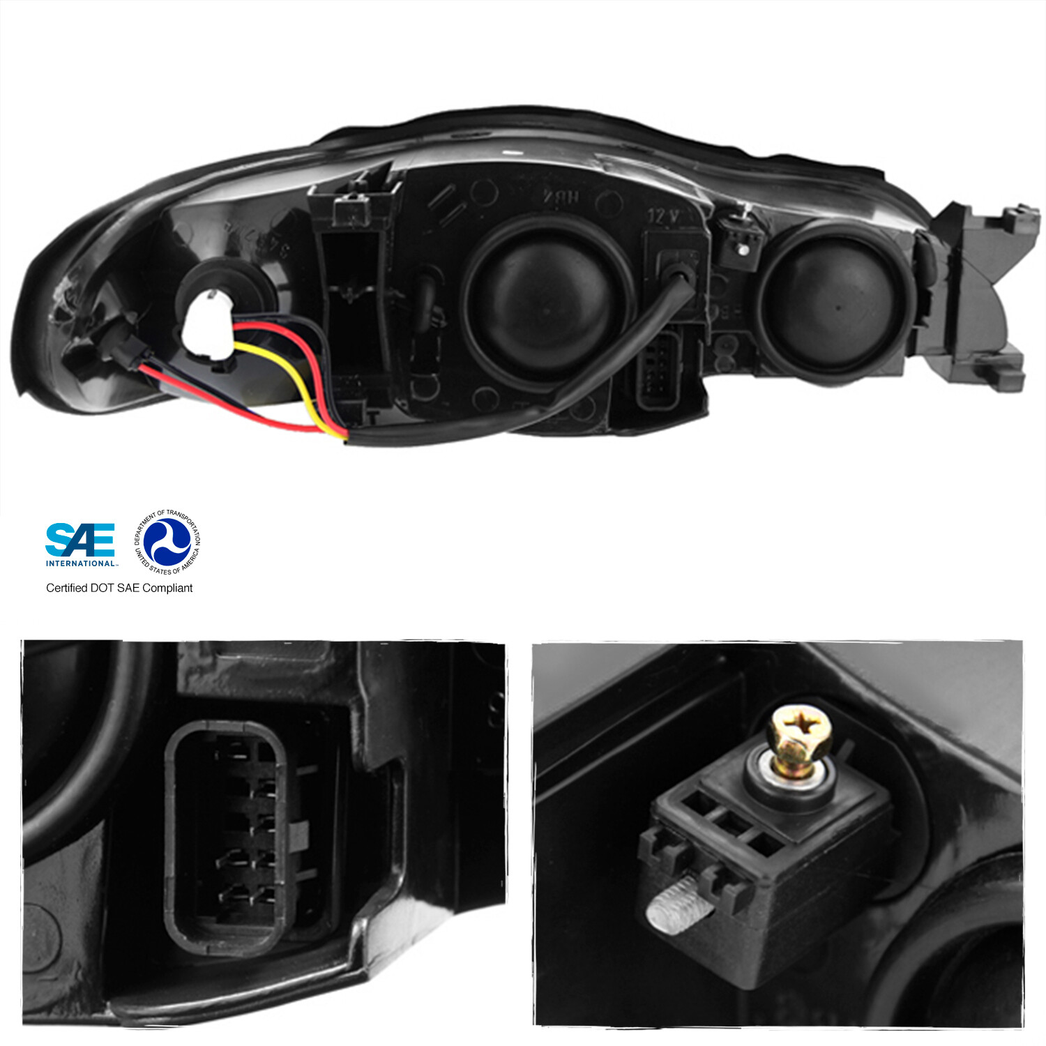 Fit 00-05 Monte Carlo Black Headlight Front Lamps Replacement Left + Right