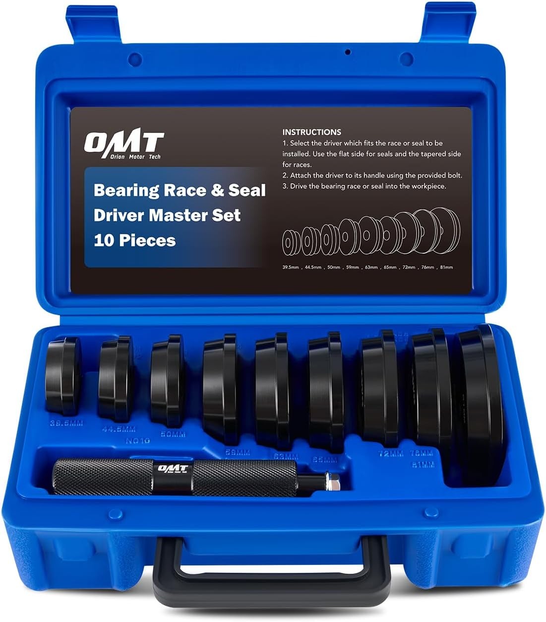 Orion Motor Tech Bearing Press Kit, 10pc Race and Seal Driver Set…