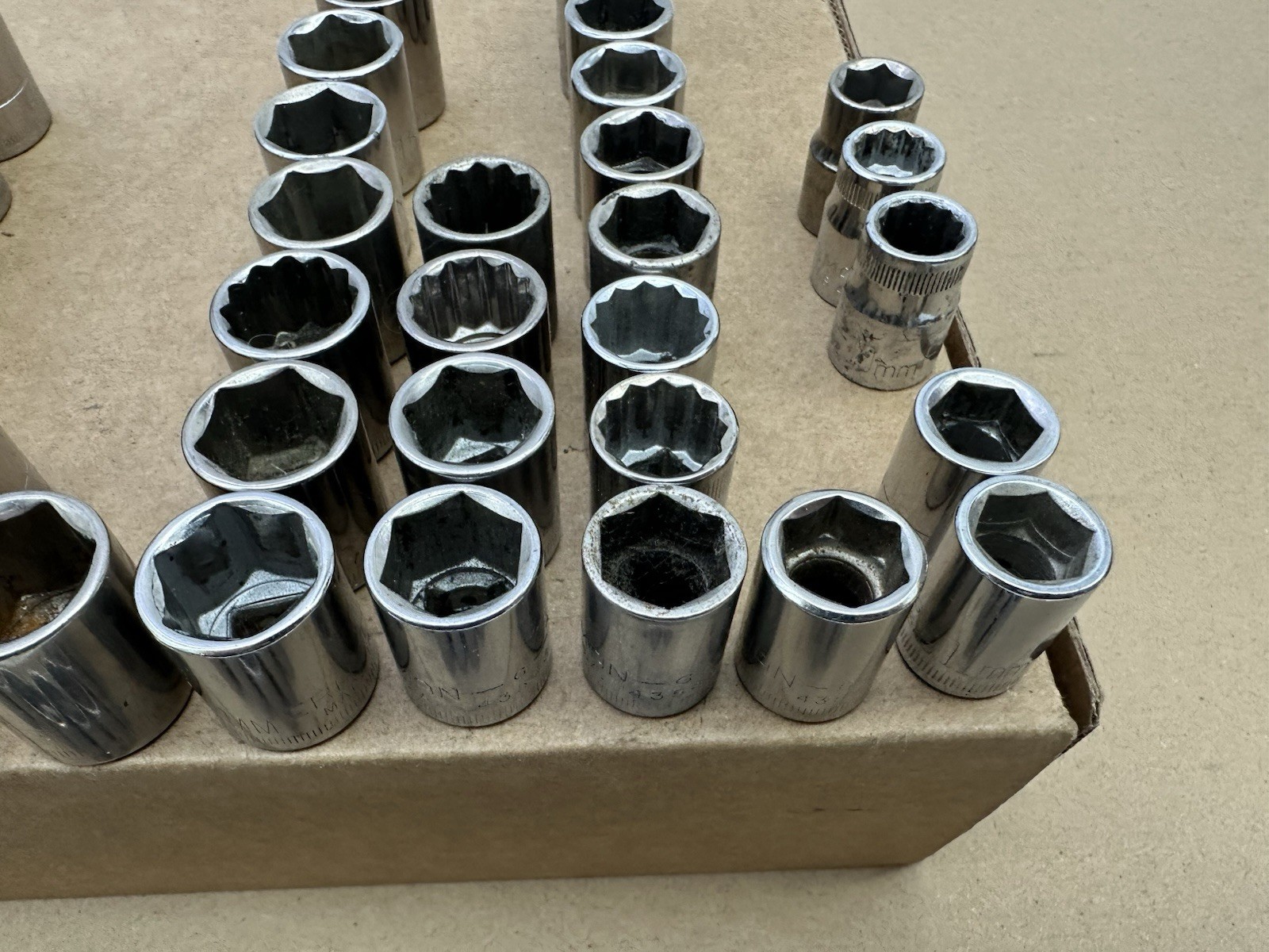 40pc LOT Craftsman G Inverted G2 Socket Set 12 Point 3/8″ Drive 10mm-19mm USA