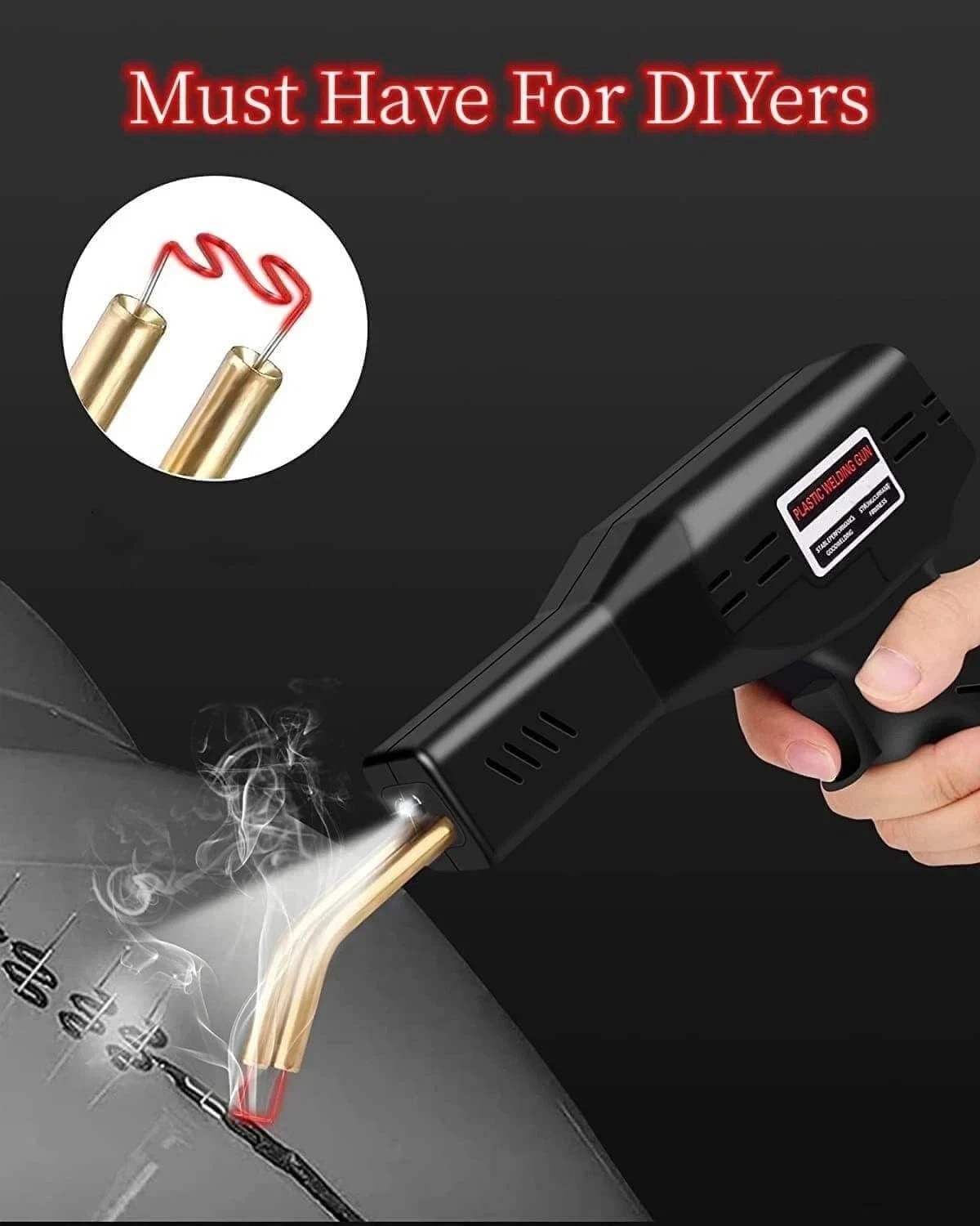 Plastic Welder Kit Soldering Hot Stapler Bumper Repairs Welding Gun 800 Staples