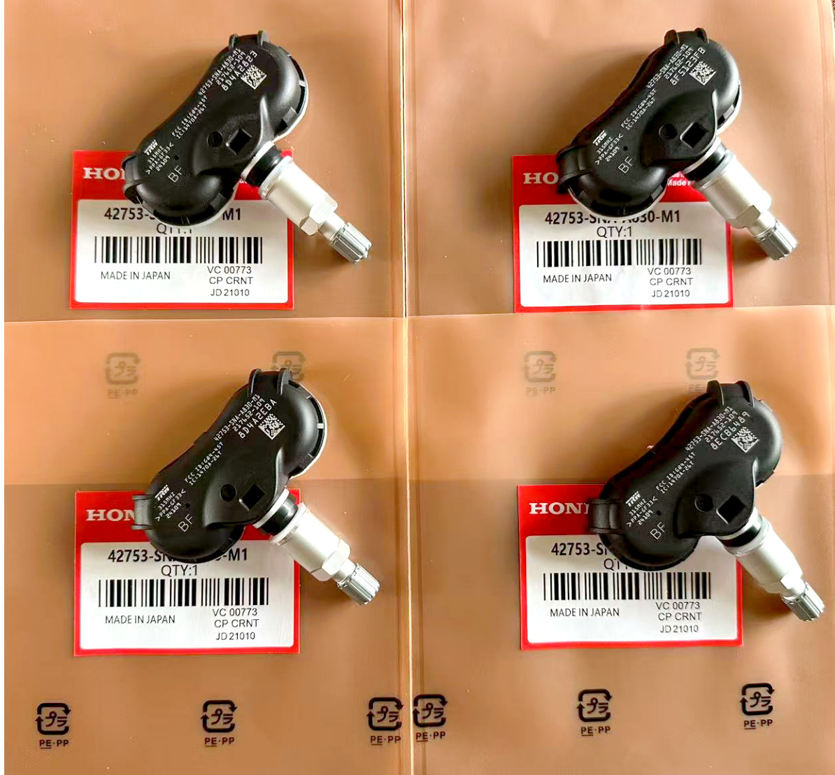 4X GENUINE OEM Tire Pressure Sensor TPMS 42753-TR3-A810 For OEM Civic Odyssey