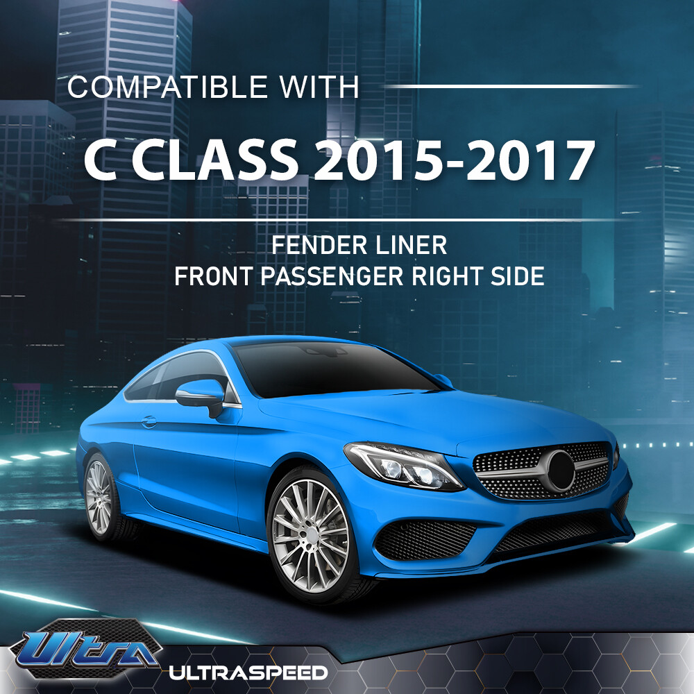Front Fender Liner Rear Section Right Side Fit For 15-17 Mercedes-Benz C Class