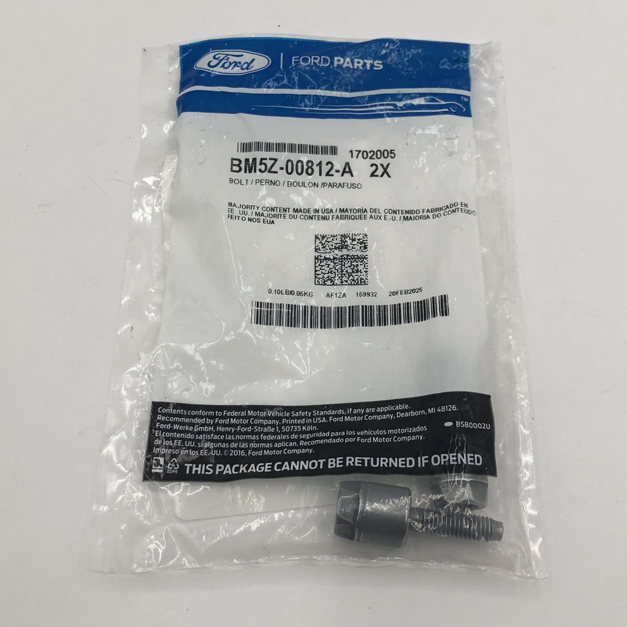 Ford OEM Fuel Pump Mounting Bolt BM5Z-00812-A (x2 Bolts) OEM Mounting Hardware