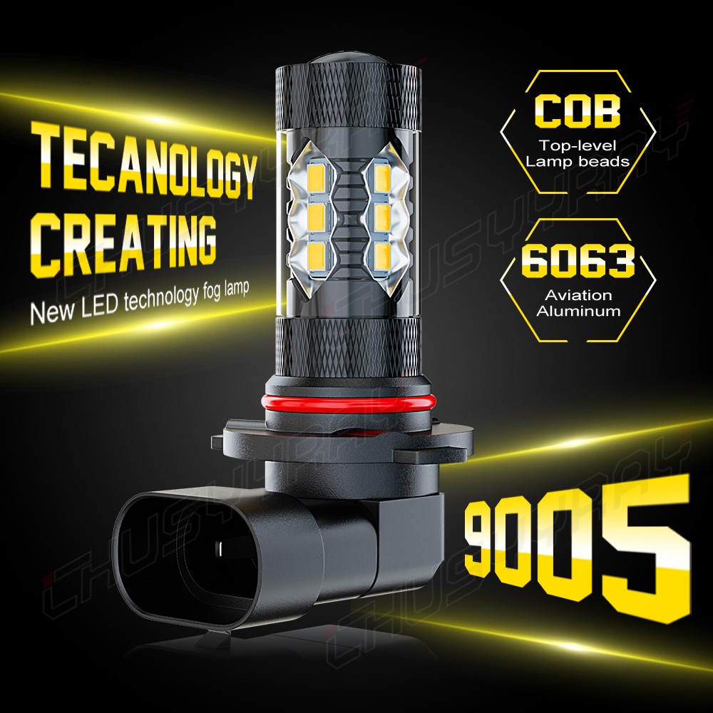9005 LED Car Fog/Driving Light 3500K Amber 80W Bulbs For Toyota Tundra 2007-2013