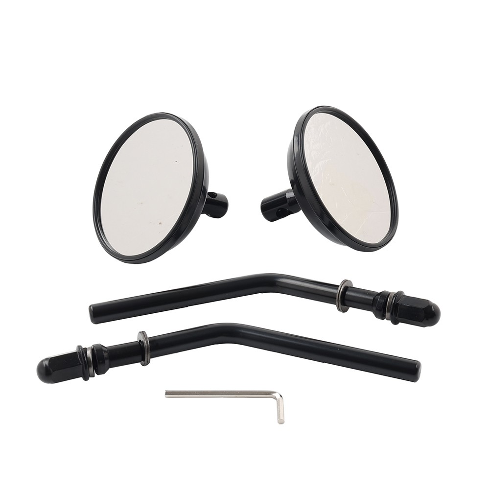 Motorcycle Round Retro Rearview Side Mirrors For Harley Davidson Sporster 8mm