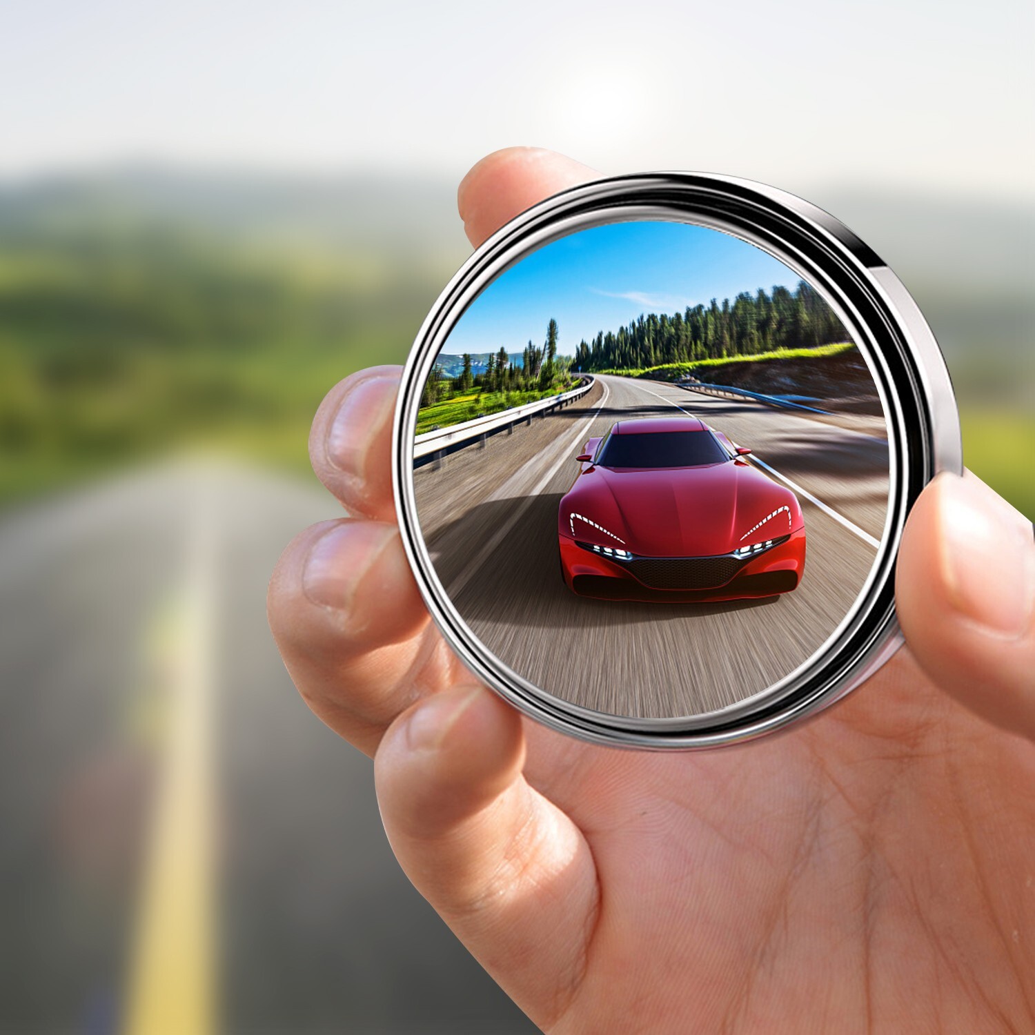 6x Blind Spot Mirrors Round HD Glass Convex 360° Side Small Rear View for Car