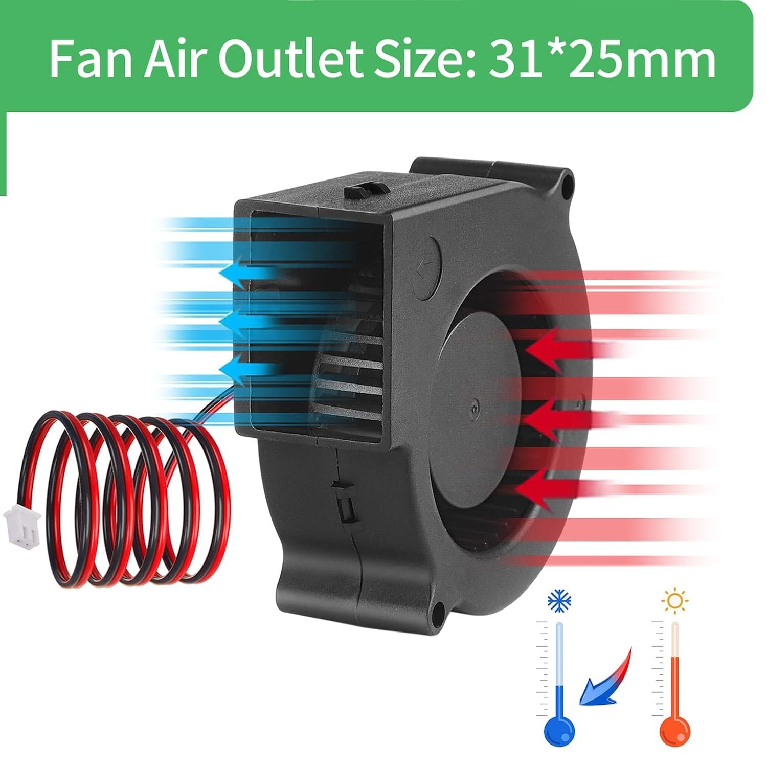 Durable 12V Cooling Blower Fan for Graphic Cards with 50,000 Hours Life