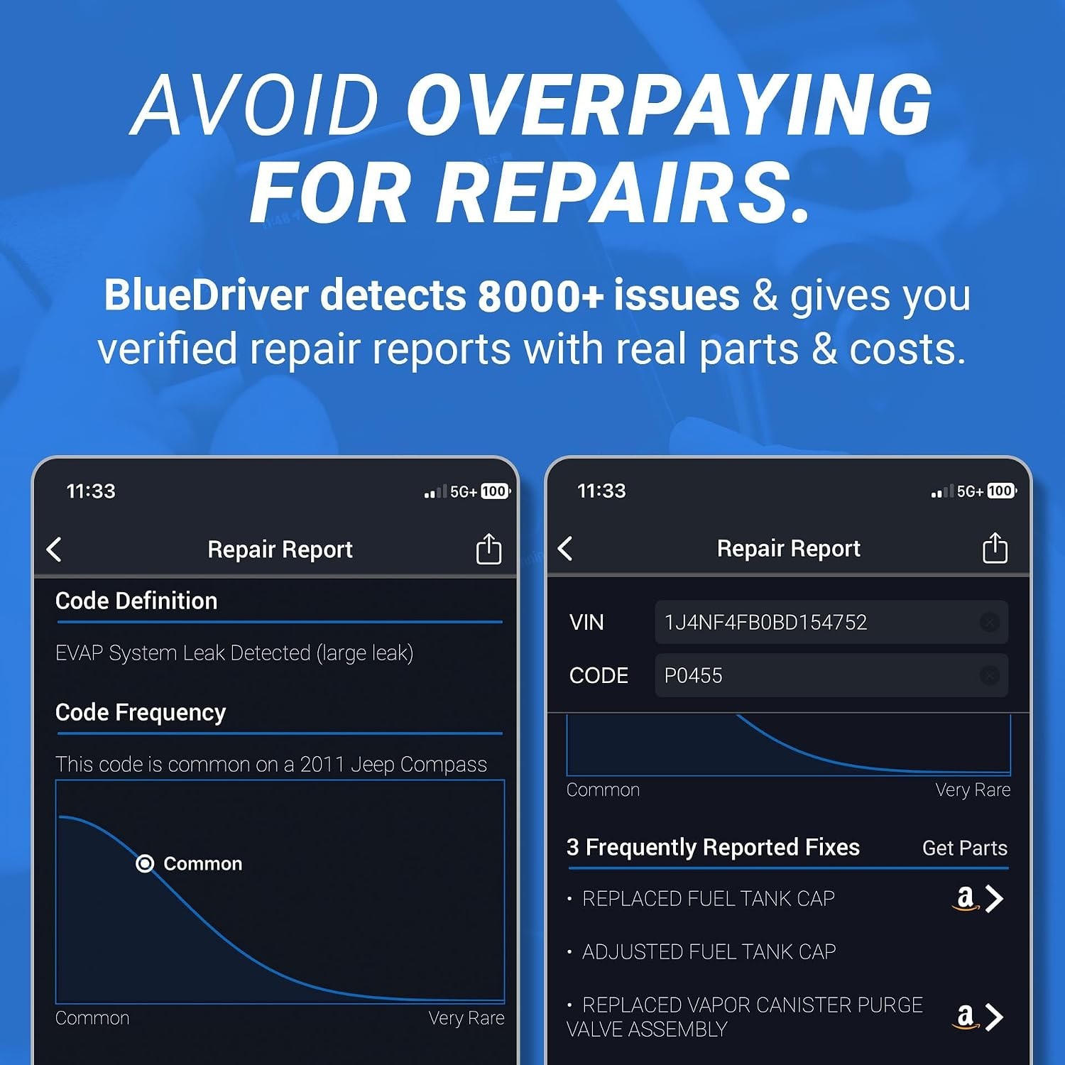 Pro OBD2 Scanner, Bluetooth Code Reader, ABS/SRS/TPMS, No Subscription